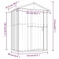 vidaXL Capanno da Giardino Marrone 126x97,5x177 cm Acciaio Zincato