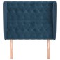 Testiera ad Orecchio Blu Scuro 93x23x118/128 cm in Velluto Testiera ad Orecchio Blu Scuro 93x23x118/128 cm in Velluto
