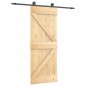 vidaXL Porta Scorrevole con Set Hardware 85x210 cm Legno Massello Pino