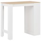 vidaXL Tavolo da Bar con Ripiano Bianco 110x50x103 cm vidaXL Tavolo da Bar con Ripiano Bianco 110x50x103 cm