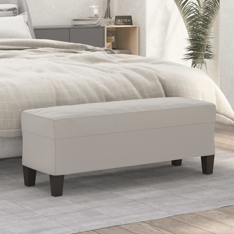 vidaXL Panca Grigio Chiaro 100x35x41 cm in Microfibra vidaXL Panca Grigio Chiaro 100x35x41 cm in Microfibra