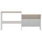 vidaXL Tavolo Bar con 2 Piani d'Appoggio Bianco e Rovere 130x40x120cm vidaXL Tavolo Bar con 2 Piani d'Appoggio Bianco e Rovere 130x40x120cm