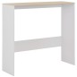 vidaXL Tavolo Bar con 2 Piani d'Appoggio Bianco e Rovere 130x40x120cm vidaXL Tavolo Bar con 2 Piani d'Appoggio Bianco e Rovere 130x40x120cm