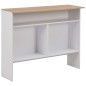 vidaXL Tavolo Bar con 2 Piani d'Appoggio Bianco e Rovere 130x40x120cm vidaXL Tavolo Bar con 2 Piani d'Appoggio Bianco e Rovere 130x40x120cm