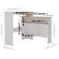 vidaXL Tavolo Bar con 2 Piani d'Appoggio Bianco e Rovere 130x40x120cm vidaXL Tavolo Bar con 2 Piani d'Appoggio Bianco e Rovere 130x40x120cm