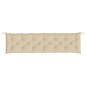 vidaXL Cuscini Panca da Giardino 2pz Beige 200x50x7cm Tessuto Oxford