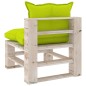 vidaXL Divano Centrale da Giardino Pallet con Cuscini Legno di Pino vidaXL Divano Centrale da Giardino Pallet con Cuscini Legno di Pino