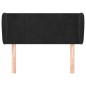 vidaXL Testiera ad Orecchio Nera 103x23x78/88 cm in Velluto