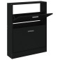 Scarpiera Nero 59x17x81 cm in Legno Multistrato Scarpiera Nero 59x17x81 cm in Legno Multistrato