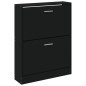Scarpiera Nero 59x17x81 cm in Legno Multistrato Scarpiera Nero 59x17x81 cm in Legno Multistrato