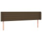 vidaXL Testiera ad Orecchio Marrone Scuro 203x16x78/88 cm in Tessuto vidaXL Testiera ad Orecchio Marrone Scuro 203x16x78/88 cm in Tessuto