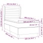vidaXL Giroletto a Molle con Materasso Marrone Scuro 100x200cm Tessuto