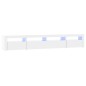 vidaXL Mobile Porta TV con Luci LED Bianco Lucido 240x35x40 cm vidaXL Mobile Porta TV con Luci LED Bianco Lucido 240x35x40 cm