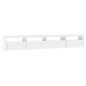 vidaXL Mobile Porta TV con Luci LED Bianco Lucido 240x35x40 cm vidaXL Mobile Porta TV con Luci LED Bianco Lucido 240x35x40 cm