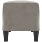 Panca Grigio chiaro 100x35x41 cm in Velluto