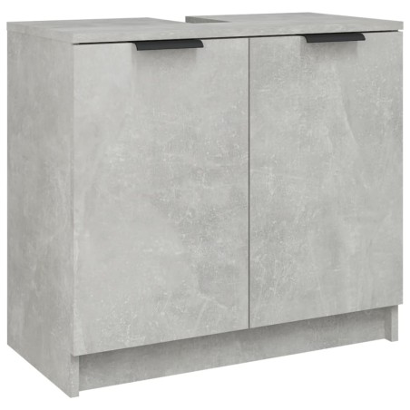 vidaXL Mobile Bagno Grigio Cemento 64,5x33,5x59cm in Legno Multistrato