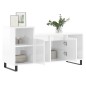 vidaXL Mobile Porta TV Bianco Lucido 100x35x55 cm in Legno Multistrato vidaXL Mobile Porta TV Bianco Lucido 100x35x55 cm in Legno Multistrato