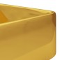 vidaXL Lavandino con Foro per Rubinetto 45x32x12,5 cm in Ceramica Oro vidaXL Lavandino con Foro per Rubinetto 45x32x12,5 cm in Ceramica Oro