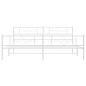 vidaXL Giroletto con Testiera e Pediera Metallo Bianco 183x213 cm vidaXL Giroletto con Testiera e Pediera Metallo Bianco 183x213 cm