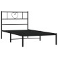 vidaXL Giroletto con Testiera in Metallo Nero 100x190 cm vidaXL Giroletto con Testiera in Metallo Nero 100x190 cm