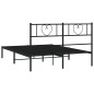 vidaXL Giroletto con Testiera in Metallo Nero 120x190 cm vidaXL Giroletto con Testiera in Metallo Nero 120x190 cm
