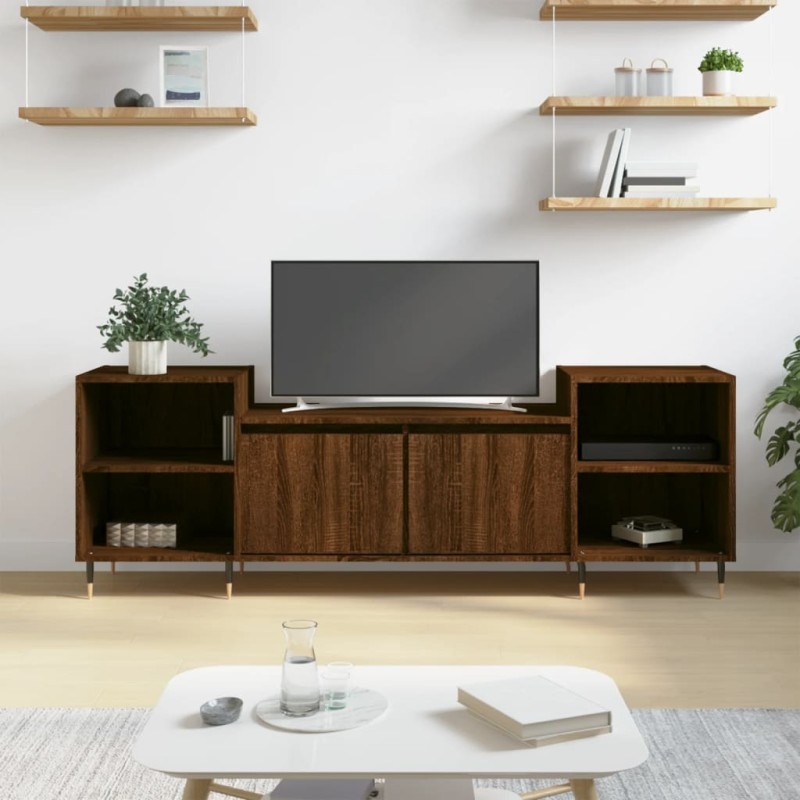 vidaXL Mobile TV Rovere Marrone 160x35x55 cm in Legno Multistrato vidaXL Mobile TV Rovere Marrone 160x35x55 cm in Legno Multistrato