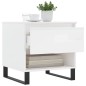 vidaXL Tavolino Bianco Lucido 50x46x50 cm in Legno Multistrato vidaXL Tavolino Bianco Lucido 50x46x50 cm in Legno Multistrato