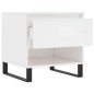 vidaXL Tavolino Bianco Lucido 50x46x50 cm in Legno Multistrato vidaXL Tavolino Bianco Lucido 50x46x50 cm in Legno Multistrato