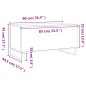 vidaXL Tavolino da Salotto Bianco 90x44,5x45 cm in Legno Multistrato