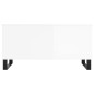 vidaXL Tavolino Salotto Bianco Lucido 90x44,5x45 cm Legno Multistrato