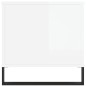 vidaXL Tavolino Salotto Bianco Lucido 90x44,5x45 cm Legno Multistrato