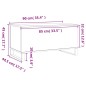 vidaXL Tavolino Salotto Bianco Lucido 90x44,5x45 cm Legno Multistrato