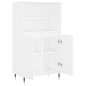 vidaXl Credenza Alta Bianca 60x36x110 cm in Legno Multistrato vidaXl Credenza Alta Bianca 60x36x110 cm in Legno Multistrato