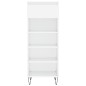 vidaXL Scarpiera Bianco Lucido 40x36x105 cm in Legno Multistrato vidaXL Scarpiera Bianco Lucido 40x36x105 cm in Legno Multistrato