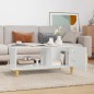 vidaXL Tavolino da Salotto Bianco 90x50x40 cm in Legno Multistrato vidaXL Tavolino da Salotto Bianco 90x50x40 cm in Legno Multistrato