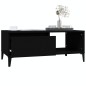 Tavolino da Salotto Nero 90x50x36,5 cm in Legno Multistrato Tavolino da Salotto Nero 90x50x36,5 cm in Legno Multistrato