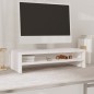 vidaXL Supporto per Monitor Bianco 50x24x13 cm Legno Massello di Pino vidaXL Supporto per Monitor Bianco 50x24x13 cm Legno Massello di Pino