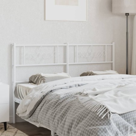 vidaXL Testiera in Metallo Bianco 160 cm
