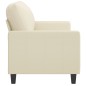 vidaXL Divano a 2 Posti Crema 120 cm in Similpelle vidaXL Divano a 2 Posti Crema 120 cm in Similpelle