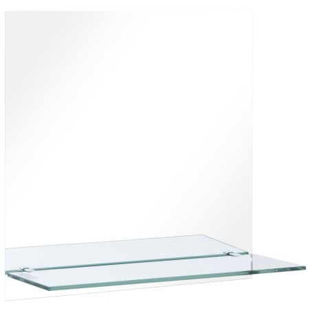 vidaXL Specchio da Parete con Mensola 60x60 cm in Vetro Temperato