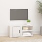Mobile Porta TV Bianco Lucido 80x31,5x36 cm Legno Multistrato Mobile Porta TV Bianco Lucido 80x31,5x36 cm Legno Multistrato