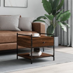 vidaXL Tavolino da Salotto Rovere Marrone 50x50x50cm Legno Multistrato