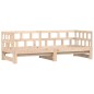 vidaXL Divano Letto con Letto Estraibile 90x190 cm Legno Massello Pino vidaXL Divano Letto con Letto Estraibile 90x190 cm Legno Massello Pino