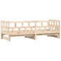 vidaXL Divano Letto con Letto Estraibile 90x190 cm Legno Massello Pino vidaXL Divano Letto con Letto Estraibile 90x190 cm Legno Massello Pino