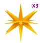 vidaXL Illuminazioni Stella Moravia LED 3pz Pieghevoli Gialle 100cm vidaXL Illuminazioni Stella Moravia LED 3pz Pieghevoli Gialle 100cm
