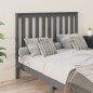 Testiera per Letto Grigia 141x6x101cm in Legno Massello di Pino Testiera per Letto Grigia 141x6x101cm in Legno Massello di Pino