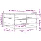 vidaXL Tavolino da Salotto Rovere Marrone 80x80x45cm Legno Multistrato