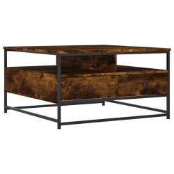 vidaXL Tavolino da Salotto Rovere Fumo 80x80x45 cm Legno Multistrato