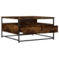 vidaXL Tavolino da Salotto Rovere Fumo 80x80x45 cm Legno Multistrato