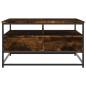 vidaXL Tavolino da Salotto Rovere Fumo 80x80x45 cm Legno Multistrato